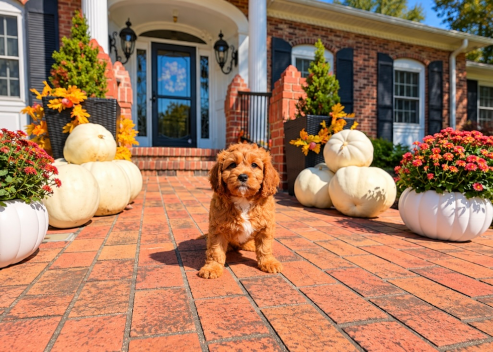 Cavapoo Pup Being Cute