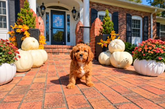 Cavapoo Pup Being Cute
